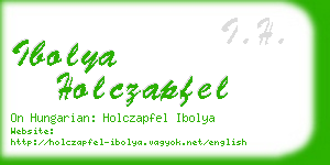 ibolya holczapfel business card